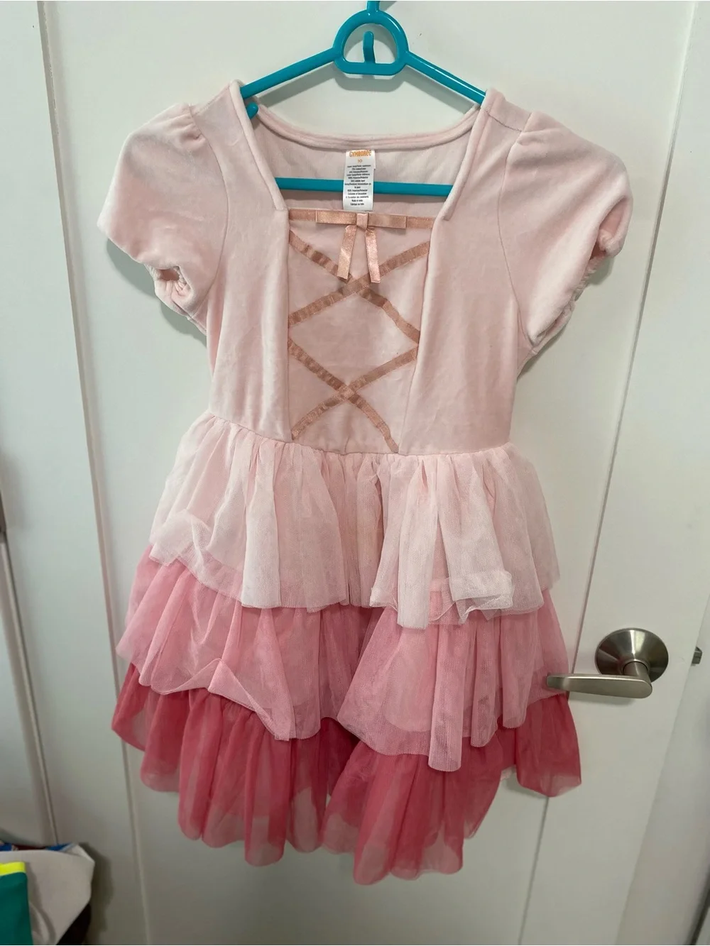 Gymboree Light Pink Ribbon-Trim Dress